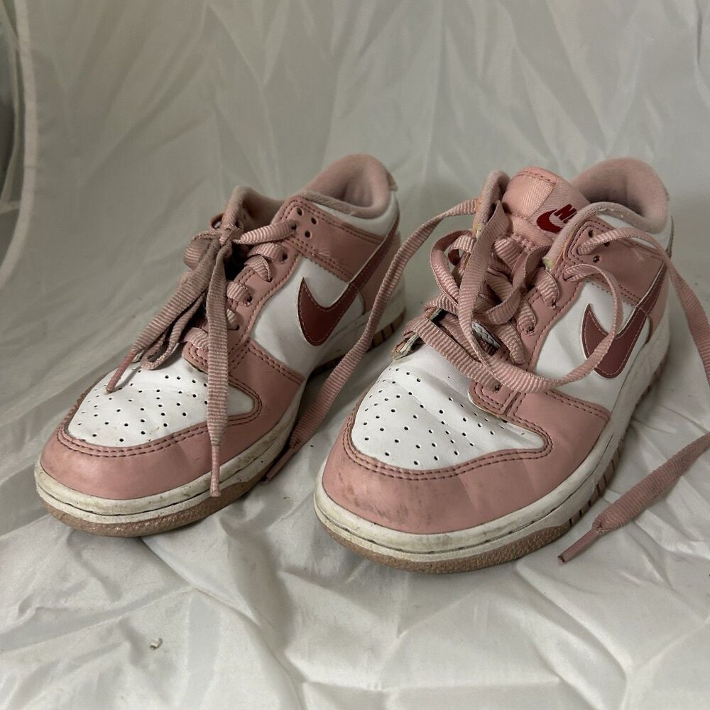 Nike Dunk Low GS Pink White Sneakers Youth Girls US 5.5Y DO6485-601 Shoes
